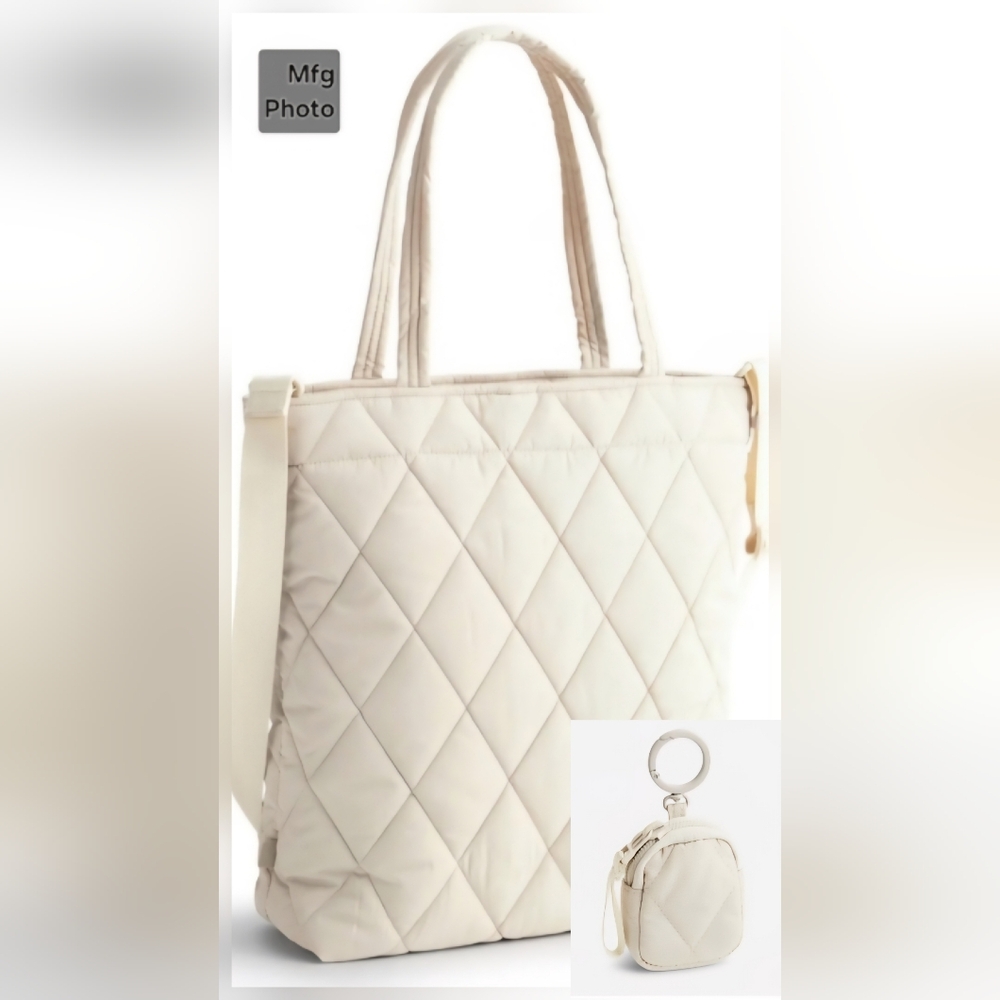 Vera Bradley North West Quilted Tote in Cream